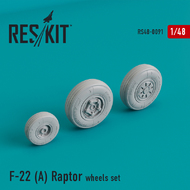 Lockheed-Martin F-22A Raptor wheels set #RS48-0091