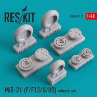  ResKit  1/48 Mikoyan MiG-21 (F/F13/U/US) wheels RS48-0121