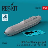 GPU-5/A 30mm Gun Pod (for A-4 A-7 AV-8B F-4 F-5A F-18 F-18) #RS48-0138