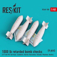  ResKit  1/48 1000lb retarded bomb checks (117 tail-951 tail fuze) RS48-0188