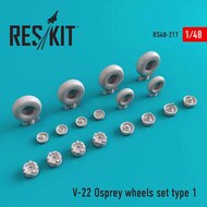  ResKit  1/48 Bell-Boeing V-22 Osprey Type 1 wheels set RS48-0217