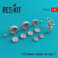  ResKit  1/48 Saab J-35 Draken Type 2 wheels set RS48-0224