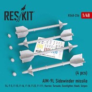  ResKit  1/48 AIM-9L Sidewinder missile (4 pcs) RS48-0236