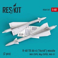  ResKit  1/48 R-40 TD AA-6 ('Acrid') missile (2 pcs) RS48-0247