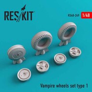  ResKit  1/48 De Havilland Vampire type 1 wheels set RS48-0249