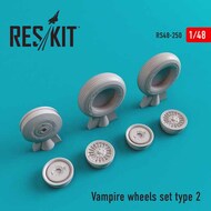 De Havilland Vampire type 2 wheels set OUT OF STOCK IN US, HIGHER PRICED SOURCED IN EUROPE #RS48-0250