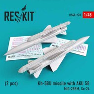  ResKit  1/48 Kh-58U missile with AKU 58 (2 pcs) RS48-0278