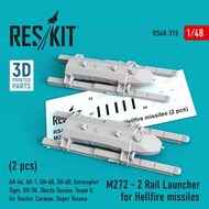  ResKit  1/48 M272 - 2 Rail Launcher for Hellfire missiles (2 pcs) (AH-64, AH-1, UH-60, SH-60, Eurocopter Tiger, OH-58, Shorts Tucano, Texan II, Air Tractor, Caravan, Super Tucano) RS48-0315