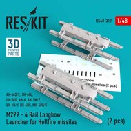  ResKit  1/48 M299 - 4 Rail Longbow Launcher for Hellfire missiles (2 pcs) (AH-64D/E, UH-60L, OH-58D, AH-6, AH-1W/Z, UH-1N/Y, HH-60H, MH-60R/S) RS48-0317