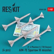  ResKit  1/48 AIM-7E Sparrow III missiles (4pcs) (McDonnell F-4 Phantom II, F3H Demon) RS48-0320