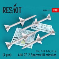  ResKit  1/48 AIM-7E-2 Sparrow III missiles (4pcs) (F-4, F-15, F-16, F-14) RS48-0321