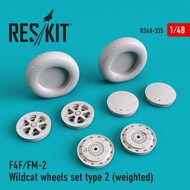 F4F FM-2 Wildcat Weighted Wheels Set Type 2 #RS48-0335