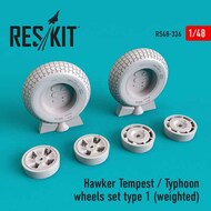 Hawker Tempest/Typhoon wheels set type 1 (weighted) OUT OF STOCK IN US, HIGHER PRICED SOURCED IN EUROPE #RS48-0336