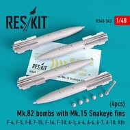 Mk.82 bombs with Mk.15 Snakeye Fins (4pcs) (F-4, F-5, f-8, F-15, F-16, F-18, A-1, A-4, A-6, A-7, A-10, Kfir) #RS48-0343