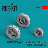 McDonnell F-15C/F-15D Eagle late (since 2017 - US only) wheels set (weighted) (Resin & 3D-Printed) OUT OF STOCK IN US, HIGHER PRICED SOURCED IN EUROPE #RS48-0353