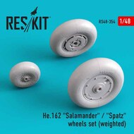  ResKit  1/48 Heinkel He.162 Salamander / Spatz wheels set (weighted) RS48-0354