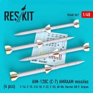 ResKit  1/48 AIM-120C (C-7) AMRAAM missiles (4 pcs) OUT OF STOCK IN US, HIGHER PRICED SOURCED IN EUROPE RS48-0367
