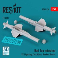 Red Top Missile Set (for Lightning Sea Vixen Hunter) #RS48-0374