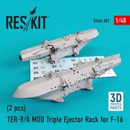  ResKit  1/48 TER-9/A MOD Triple Ejector Rack for F-16 (2 pcs) (3D Printing) OUT OF STOCK IN US, HIGHER PRICED SOURCED IN EUROPE RS48-0387