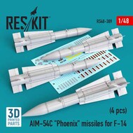  ResKit  1/48 AIM-54C 'Phoenix' missiles for Grumman F-14 Tomcat  (4pcs) RS48-0389