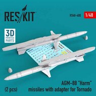  ResKit  1/48 AGM-88 'Harm' missiles with adapter for Tornado (2 pcs) RS48-0400