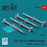 AIM-120A AIM-120B AMRAAM Missile Set #RS48-0407