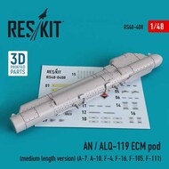 AN / ALQ-119 ECM pod (medium length version) (Vought A-7, Fairchild A-10, McDonnell F-4, F-16, Republic F-105, General-Dynamics F-111) (3D printing) #RS48-0408