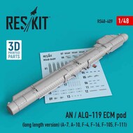  ResKit  1/48 AN / ALQ-119 ECM pod (long length version) (Vought A-7, Fairchild A-10, McDonnell F-4, F-16, Republic F-105, General-Dynamics F-111) (3D printing) OUT OF STOCK IN US, HIGHER PRICED SOURCED IN EUROPE RS48-0409