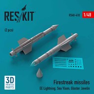 Firestreak Missile Set (for Lightning Sea Vixen Javelin) #RS48-0410