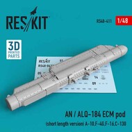 AN / ALQ-184 ECM pod (short length version) (Fairchild A-10, McDonnell F-4G,F-16,C-130) (3D printing) #RS48-0411