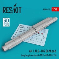 ResKit  1/48 AN / ALQ-184 ECM pod (long length version) (Fairchild A-10, McDonnell F-4G,F-16,C-130) (3D printing) OUT OF STOCK IN US, HIGHER PRICED SOURCED IN EUROPE RS48-0412