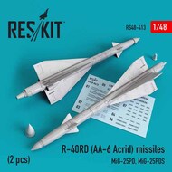 ResKit  1/48 R-40RD (AA-6 Acrid) missiles (2 pcs) (MiG-25PD, MiG-25PDS) OUT OF STOCK IN US, HIGHER PRICED SOURCED IN EUROPE RS48-0413