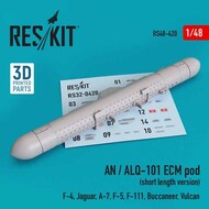 AN / ALQ-101 ECM pod (short length version) ( McDonnell F-4, Jaguar, Vought A-7, F-5, General-Dynamics F-111, Buccaneer, Vulcan) (3D printing) #RS48-0420