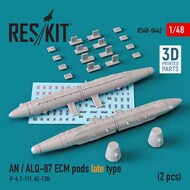  ResKit  1/48 AN / ALQ-87 ECM pods late type (2 pcs) (F-4, General-Dynamics F-111, AC-130) 3D-printed) RS48-0442