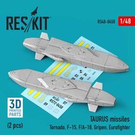 TAURUS missiles (2 pcs) (Tornado, F-15, F/A-18, Gripen, Eurofighter) 3D-printed #RS48-0450