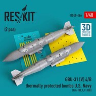 GBU-31 (V) 4/B thermally protected bombs U.S. Navy (2 pcs) (F/A-18E,F, F-35B) (3D-Printed) #RS48-0466