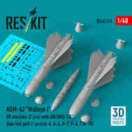 AGM-62 'Walleye I' ER missiles (2 pcs) with AN/AWG-16 data link pod (1 pcs) (Douglas A-4, A-6, A-7, F-4, F/A-18) (3D-Printed) RS48-0532