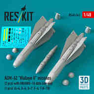 AGM-62 'Walleye II' missiles (2 pcs) with AN/AWG-16 data link pod (1 pcs) (Douglas A-4, A-6, A-7, F-4, F/A-18) (3D-Printed) RS48-0563
