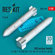 B83 nuclear bombs (2 pcs) (F-15E, F-16, F/A-18, F-111, FB-111, B-1B, B-2, B-52) (3D-Printed) #RS48-0590