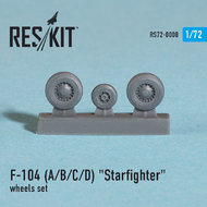  ResKit  1/72 Lockheed F-104A/F-104B/F-104C/F-104D) 'Starfighter' wheels set OUT OF STOCK IN US, HIGHER PRICED SOURCED IN EUROPE RS72-0008