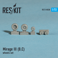 Dassault Mirage IIIB,IIIC) wheels set OUT OF STOCK IN US, HIGHER PRICED SOURCED IN EUROPE #RS72-0028