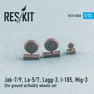  ResKit  1/72 Yakovlev Yak-7/Yak-9, Lavochkin La-5/La-7, LaGG-3, Polikarpov I-185, Mikoyan MiG-3 (for ground airfields) wheels set OUT OF STOCK IN US, HIGHER PRICED SOURCED IN EUROPE RS72-0030