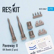  ResKit  1/72 Paveway-II (UK) Bomb (2 pcs) (Tornado, Eurofighter,Buccaneer, Harrier ) OUT OF STOCK IN US, HIGHER PRICED SOURCED IN EUROPE RS72-0047