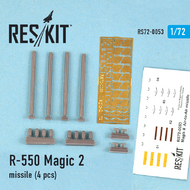  ResKit  1/72 Matra R-550 Magic-2 missile (4 pcs) OUT OF STOCK IN US, HIGHER PRICED SOURCED IN EUROPE RS72-0053