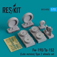  ResKit  1/72 Focke-Wulf Fw.190/Ta.152 (Late version) Type 2 wheels set OUT OF STOCK IN US, HIGHER PRICED SOURCED IN EUROPE RS72-0152