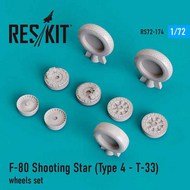  ResKit  1/72 Lockheed F-80/T-33 Shooting Star (Type 1) wheels set OUT OF STOCK IN US, HIGHER PRICED SOURCED IN EUROPE RS72-0174