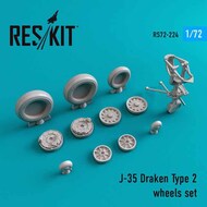  ResKit  1/72 Saab J-35 Draken Type 2 wheels set OUT OF STOCK IN US, HIGHER PRICED SOURCED IN EUROPE RS72-0224