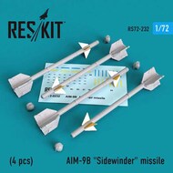 AIM-9B 'Sidewinder' missile (4 PCS) A-4, A-7, F-4D1, F-4, F-8, F-3H, F-11, F-86,F-100, F-104, F-105, Mirage III, Harrier OUT OF STOCK IN US, HIGHER PRICED SOURCED IN EUROPE #RS72-0232