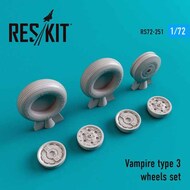 de Havilland Vampire type 3 wheels set OUT OF STOCK IN US, HIGHER PRICED SOURCED IN EUROPE #RS72-0251