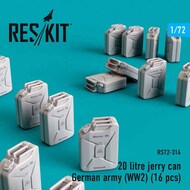  ResKit  1/72 20 litre jerry can - German army (WWll) (16 pcs) OUT OF STOCK IN US, HIGHER PRICED SOURCED IN EUROPE RS72-0314